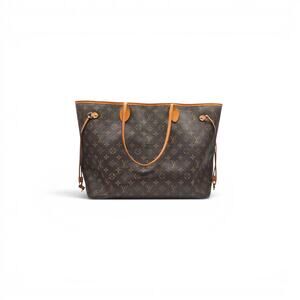 Louis Vuitton Neverfull MM Monogram Canvas Tote Bag Brown - Preowned